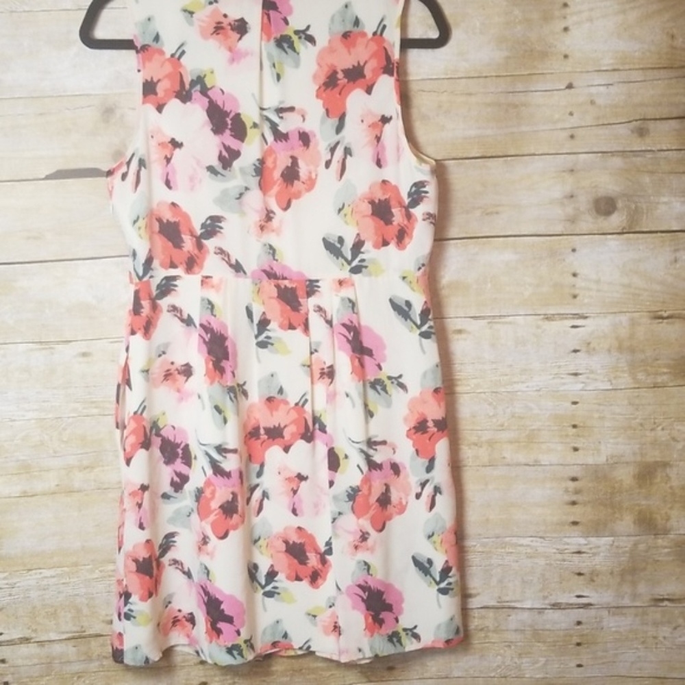 Madewell Tea Rose Pleated Silk Dress